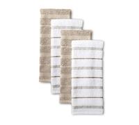 KitchenAid Albany Kitchen Towel 4-Pack Set Milkshake Tan/White 16""""x26""""