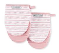 KitchenAid Albany Mini Oven Mitt 2-Pack Set, Dried Rose, 5.5"x8"