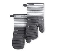 KitchenAid Albany Oven Mitt 2-Pack Set, Charcoal Grey, 7"x13"