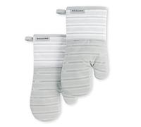 KitchenAid Albany Oven Mitt 2-Pack Set, Matte Grey, 7"x13"