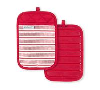 KitchenAid Albany Pot Holder 2-Pack Set, Passion Red, 7"x10"