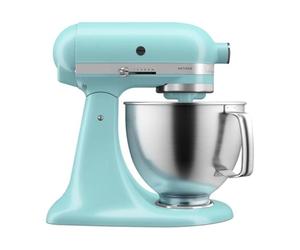 KitchenAid Artisan 5KSM125BMI Tilt-Head Stand Mixer, Matte Black - 4.7L Capacity, 10 Speeds, Full Metal Body, Includes Whisk, Dough Hook & Flat Beater, Mineral Water