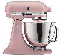 KitchenAid Artisan 5KSM175BDR Tilt-Head Stand Mixer. Includes 4,7L & 3L Bowls, Flex Edge Beater, Dough Hook, Wire Whip & Pouring Shield. Full Metal, 5-Year Guarantee, Dried Rose.