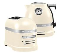 KitchenAid Artisan Almond Cream 2 Slot Toaster and Kettle Set