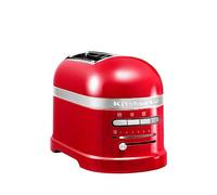KitchenAid Artisan Automatic 2 Slice Toaster Empire Red | Golden buns, bagels and country bread evenly; 7 tiers, sandwich holder and iconic metal body