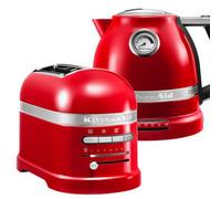 Kitchenaid Artisan Empire Red 2 Slot Toaster And Kettle Set