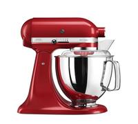 KitchenAid Artisan Food Processor Tilting Food Processor Dough Kneading Machine with 5 Accessories, 2 Stainless Steel Bowls, 4.8 L, Empire Red