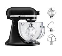 KitchenAid Artisan Mixer 4.8L Matte Black With Glass Bowl (5KSM156BBM)