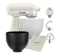 KitchenAid Artisan Mixer 156 Monochrome White with Ceramic Bowl & FREE Gifts