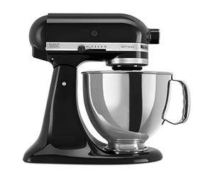 KitchenAid Artisan Series 5 Quart Tilt Head Stand Mixer with Pouring Shield KSM150PS, Onyx Black