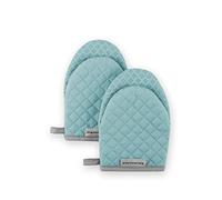 KitchenAid Asteroid Mini Oven Mitt Set, 5.5"x8", Aqua, 2 Piece