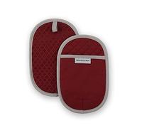 KitchenAid Asteroid Oval Pot Holder 2-Pack Set, Smoked Paprika Red, 6.5"x10"