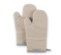 KitchenAid Asteroid Oven Mitt 2-Pack Set, Milkshake Tan, 7"x12.5"
