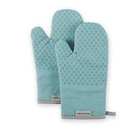 KitchenAid Asteroid Oven Mitt Set, 7"x12.5", Aqua Sky, 2 Piece