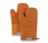 KitchenAid Asteroid Oven Mitt Set, Honey Orange 7"x12.5"