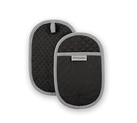 KitchenAid Asteroid Pot Holder 2-Pack Set, Black, 6.5"x10"