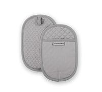 KitchenAid Asteroid Pot Holder 2-Pack Set, Grey, 6.5"x10"