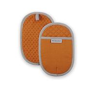 KitchenAid Asteroid Pot Holder 2-Pack Set, Honey Orange, 6.5"x10"