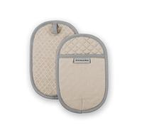 KitchenAid Asteroid Pot Holder 2-Pack Set, Milkshake Tan, 6.5"x10"