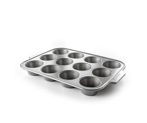 KitchenAid Bakeware 12 Cup Muffin Tin | Nonstick coating, 0.8 mm aluminised steel, oven safe to 230°C, dishwasher safe