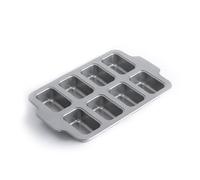 KitchenAid Bakeware Aluminized Steel PFAS-Free Nonstick 8 Mould Mini Cake Tray, Oven Safe, Grey