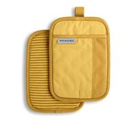KitchenAid Beacon Two-Tone Non-Slip Pot Holder Set, Majestic Yellow, 7"x10", 2 Piece