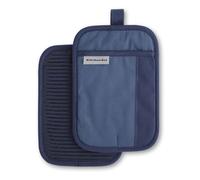 KitchenAid Beacon Two-Tone Non-Slip Pot Holder Set, Navy/Ink, 7"x10", 2 Piece