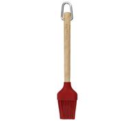 KitchenAid Birchwood Basting Brush with Silicone Head, Red, Carded