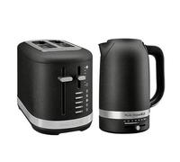 KitchenAid Breakfast Suite Cast Iron Black 1.7L Kettle and 2 Slice Toaster Set
