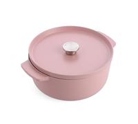 KitchenAid Cast Iron Ø 26cm/5.2 Litre Casserole with Lid,High-Quality,Robust & Durable, Searing,Browning or Frying,PFAS-Free Enamel Interior,Induction,Ergonomic Handle,Oven Safe up to 260°C,Dried Rose