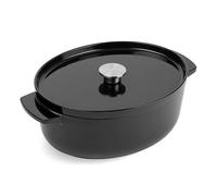 KITCHENAID Cast Iron 30 cm Oval Casserole Dish - Onyx Black