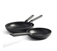 KitchenAid Forged Aluminium 3 Piece Frying Pan Set, 20 +24 + 28cm in Black KitchenAid Black