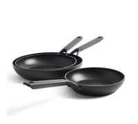 KitchenAid Forged Aluminium 3 Piece Frying Pan Set, 20 +24 + 28cm in Black KitchenAid Black
