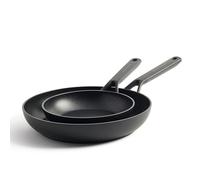 KitchenAid Classic Forged Hard Anodized PFAS-Free Healthy Ceramic Non-Stick, 20 cm and 28 cm Frying Pan Set, Induction, Oven Safe, Black