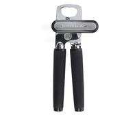 KitchenAid Classic Multifunction Can Opener and Bottle Opener Easy to Use, Razor Sharp Stainless Steel Cutting Wheel, Soft Ergonomic Handles, Soft Black