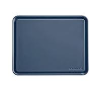 KitchenAid Classic Plastic Cutting Board with Perimeter Trench and Non Slip Edges, Dishwasher Safe, 11 x 14 inch, Ink Blue