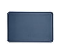 KitchenAid Classic Plastic Cutting Board with Perimeter Trench and Non Slip Edges, Dishwasher Safe, 12 x 18 inch, Ink Blue