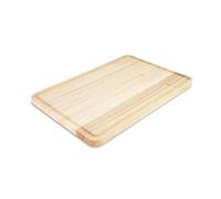 KitchenAid Classic Rubberwood Cutting Board with Perimeter Trench, Extra-Large Reversible Chopping Board, 12-inch x 18-inch, Natural