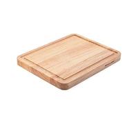 KitchenAid Classic Rubberwood Cutting Board with Perimeter Trench, Reversible Chopping Board, 8-inch x 10-Inch, Natural