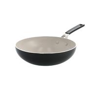 KitchenAid Aluminium Ceramic Non-Stick Wok Pan, 28 cm / 3.69 L, PFAS-Free, Induction Safe, Stainless Steel Handle, Oven Safe, Dishwasher Safe, Black