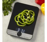 KitchenAid Digital Glass Top Kitchen Scale, 5000g Dry / 5000ml Liquid Capacity - Black