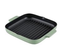 KitchenAid Enameled Cast Iron Square Grill and Roasting Pan, 11 Inch, Pistachio
