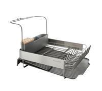 KitchenAid Expandable Dish-Drying Rack with Glassware Attachment - Grey - Metal - Dish Drainer