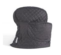 KITCHENAID Fitted Tilt-Head Solid Stand Mixer Cover with Storage Pocket, Quilted 100% Cotton, Charcoal Grey, 14.4"x18"x10"