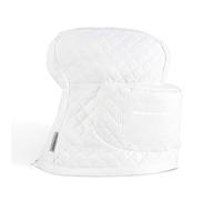 KITCHENAID Fitted Tilt-Head Solid Stand Mixer Cover with Storage Pocket, Quilted 100% Cotton, White, 14.4"x18"x10"