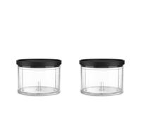 KitchenAid Go 5KTCRBA35 Cordless Top-Down Chopper Extra Bowls, Set of 2 transparent 0.83L / 3.5 Cup Bowls with Lids, BPA-Free, Prep & Store Accessory, Transparent