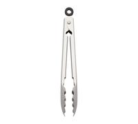 KitchenAid Gourmet Stainless Steel Serving Tongs with Hang Hook and Secure Closing Lock, 9 Inch, Stainless Steel