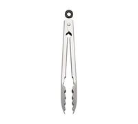 KitchenAid Gourmet Stainless Steel Serving Tongs with Hang Hook and Secure Closing Lock, 9 Inch, Stainless Steel