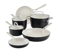 KitchenAid Hard Anodized Ceramic Nonstick Cookware Pots and Pans Set, 9 Piece - Matte Black
