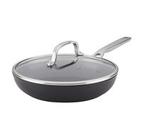 KitchenAid Hard-Anodized Induction Frying Pan with Lid, 10-Inch, Black